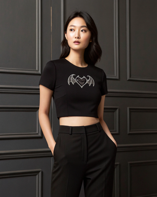 Dark Love Emblem Crop Tee