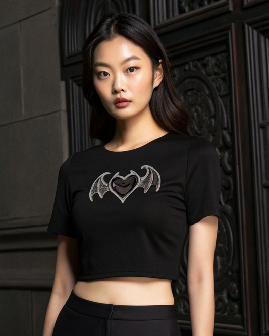 Dark Love Emblem Crop Tee