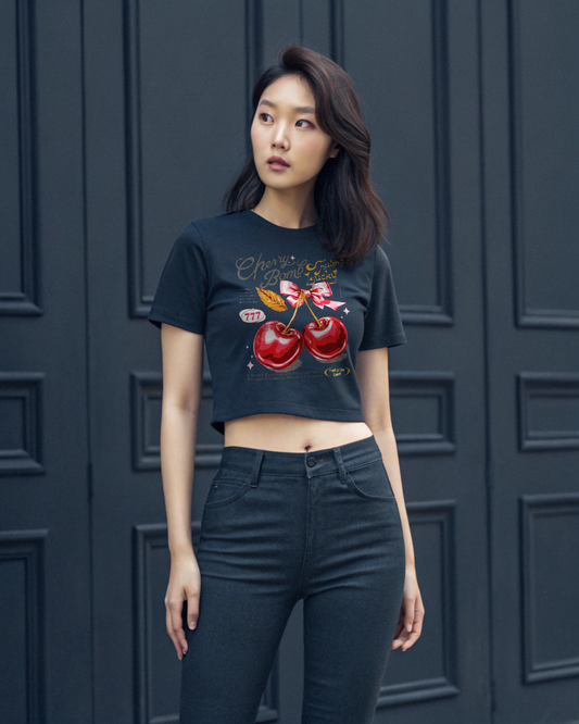 Cherry Bomb Lucky Crop Tee