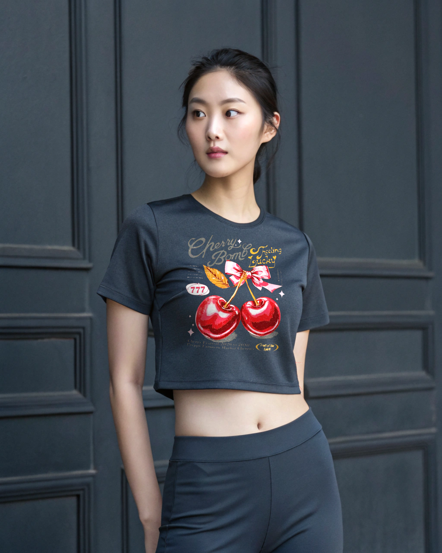 Cherry Bomb Lucky Crop Tee